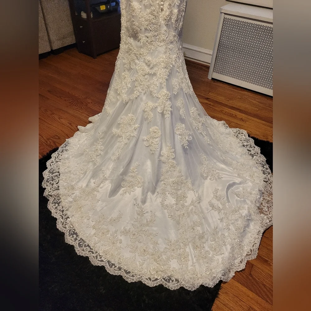 Elegant  Ivory Wedding Dress - Picture 11 of 17